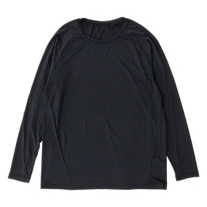 メンズ 冷感 メッシュインナー 長袖 ブラック
