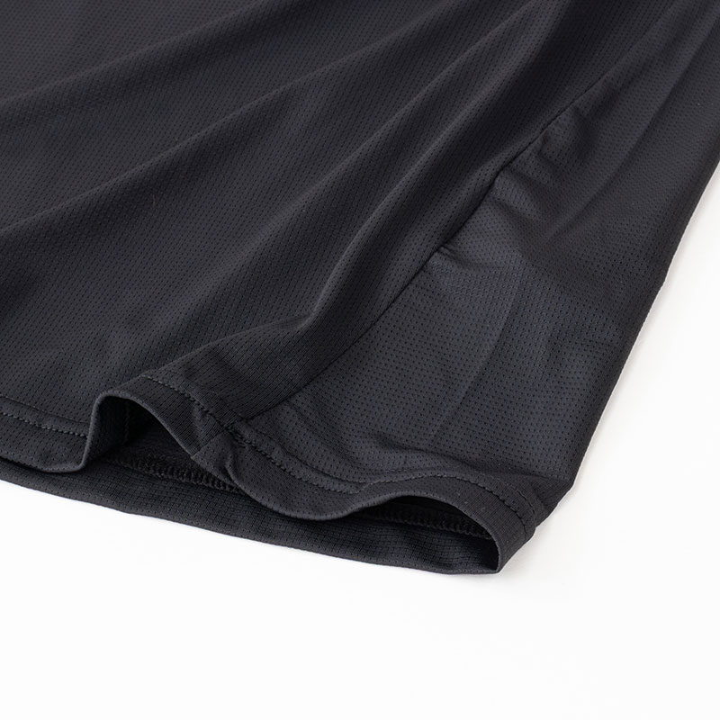 メンズ 冷感 メッシュインナー 長袖 ブラック