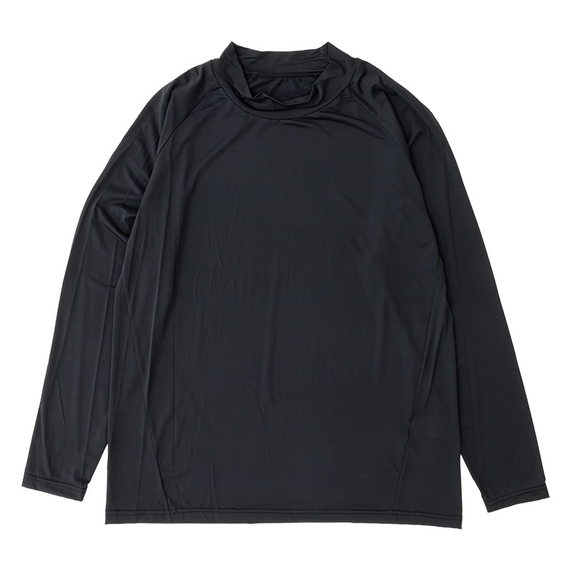 メンズ 冷感 メッシュインナー ハイネック ブラック