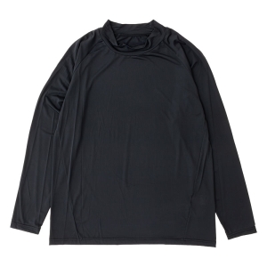 メンズ 冷感 メッシュインナー ハイネック ブラック