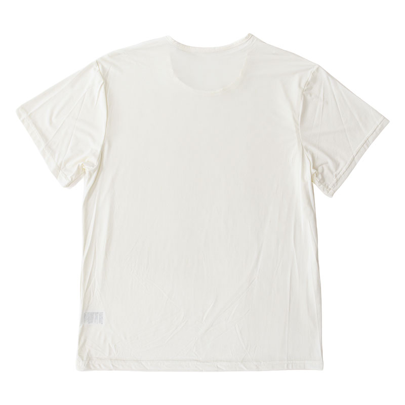 メンズ 冷感 メッシュインナー 半袖 丸首 ホワイト