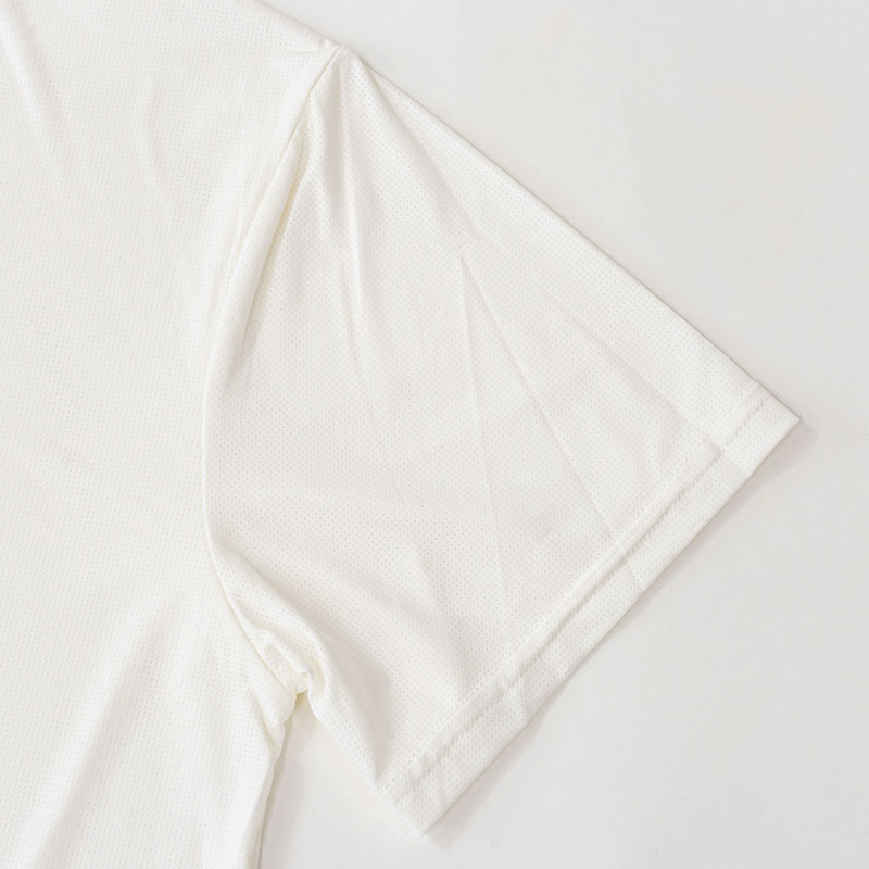 メンズ 冷感 メッシュインナー 半袖 丸首 ホワイト