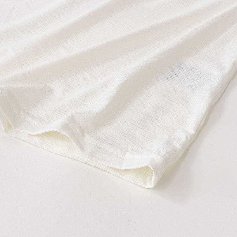 メンズ 冷感 メッシュインナー 半袖 丸首 ホワイト