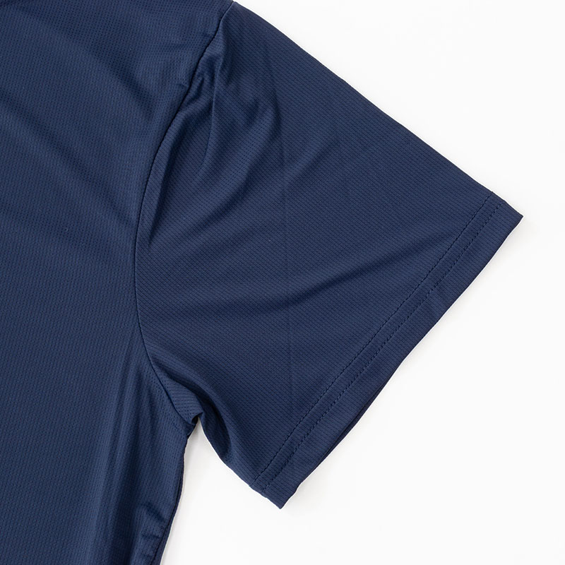 メンズ 冷感 メッシュインナー 半袖 丸首 ネイビー