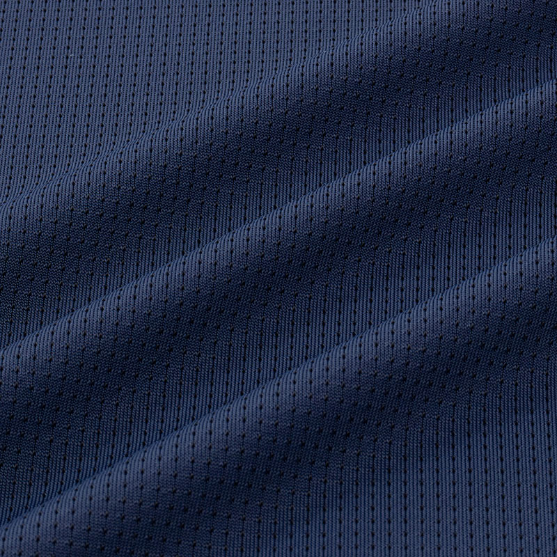 メンズ 冷感 メッシュインナー 半袖 丸首 ネイビー