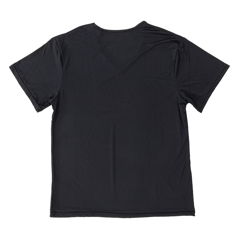 メンズ 冷感 メッシュインナー 半袖 V首 ブラック