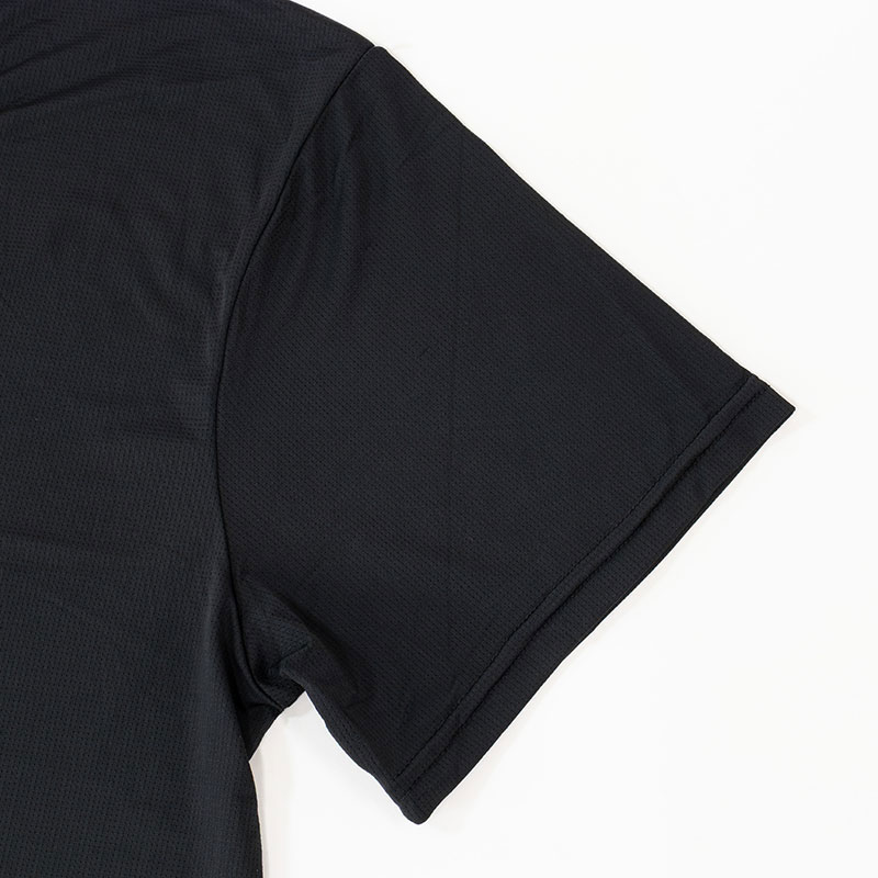 メンズ 冷感 メッシュインナー 半袖 V首 ブラック