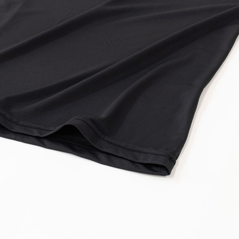 メンズ 冷感 メッシュインナー 半袖 V首 ブラック