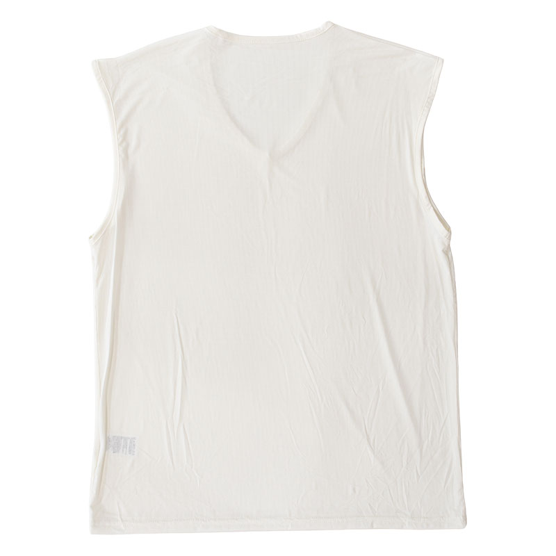 メンズ 冷感 メッシュインナー サーフ V首 ホワイト