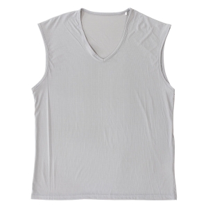 メンズ 冷感 メッシュインナー サーフ V首 ライトグレー