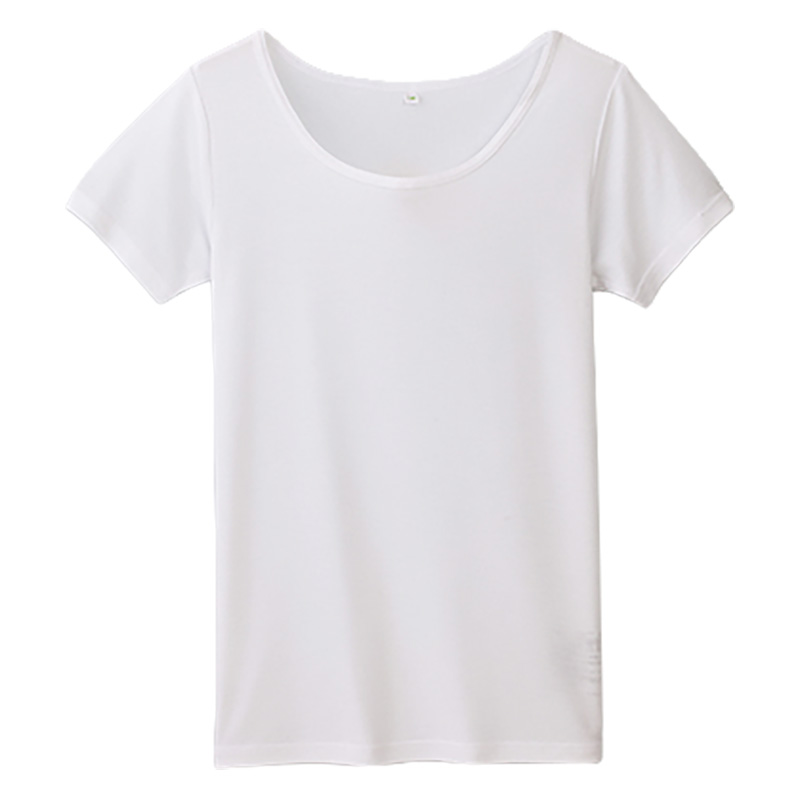 キッズ 超さらっと肌離れインナー 半袖 丸首 ホワイト