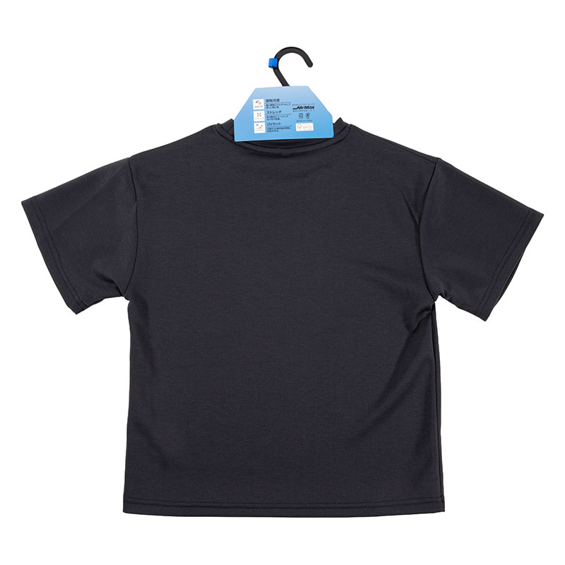 【お取り寄せ商品】キッズ 冷感 DRY 半袖 オーバーTシャツ チャコール
