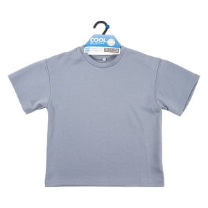 【お取り寄せ商品】キッズ 冷感 DRY 半袖 オーバーTシャツ サックス