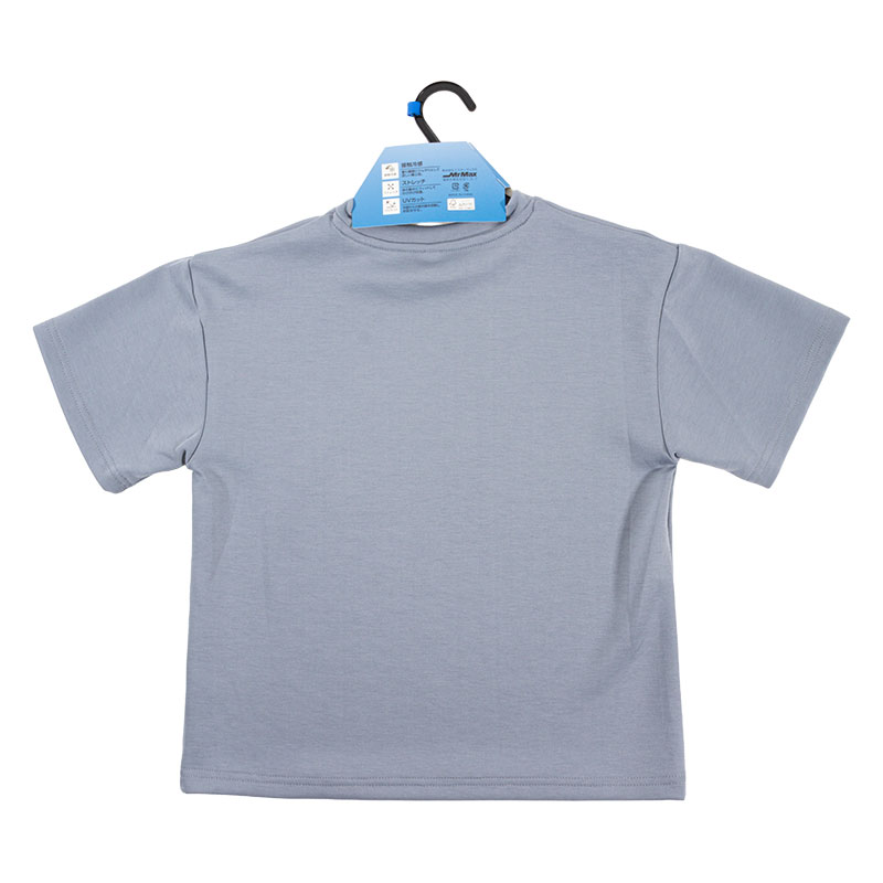 【お取り寄せ商品】キッズ 冷感 DRY 半袖 オーバーTシャツ サックス