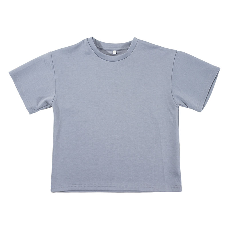 【お取り寄せ商品】キッズ 冷感 DRY 半袖 オーバーTシャツ サックス