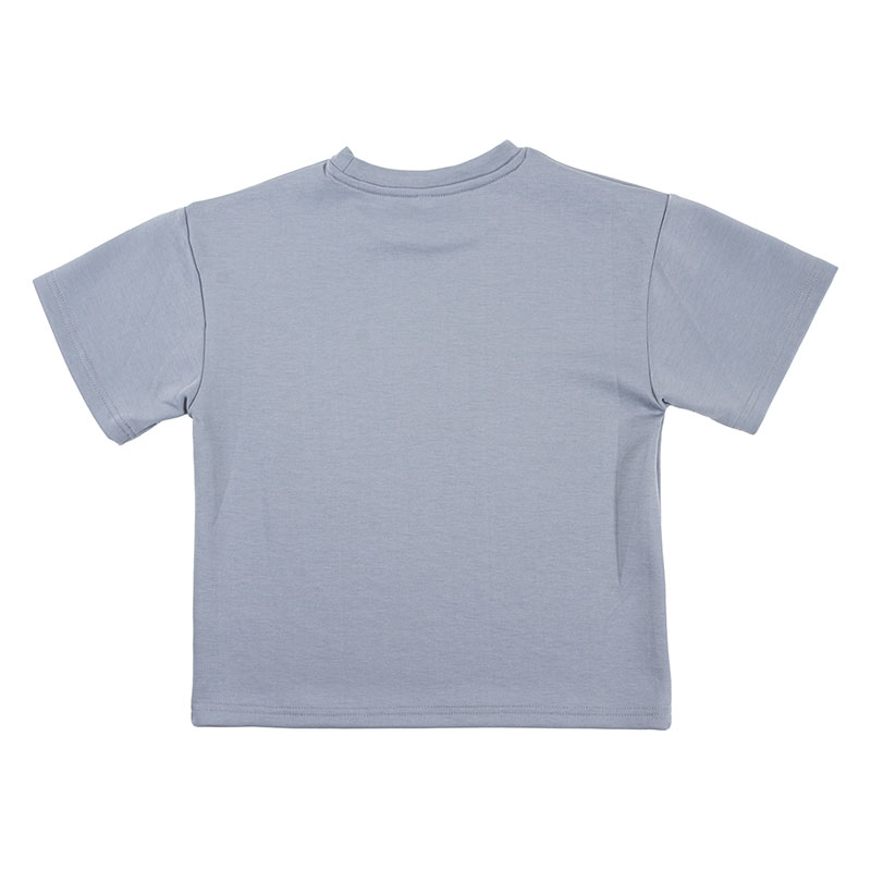 【お取り寄せ商品】キッズ 冷感 DRY 半袖 オーバーTシャツ サックス