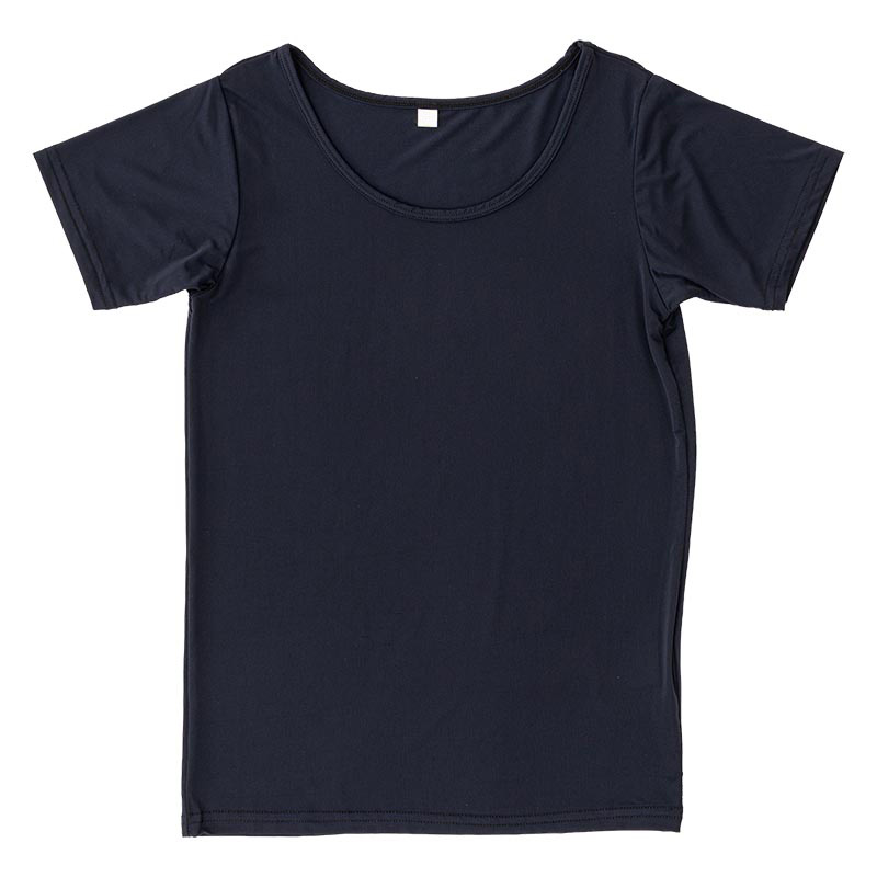 キッズ 冷感 インナー 半袖 丸首 ブラック