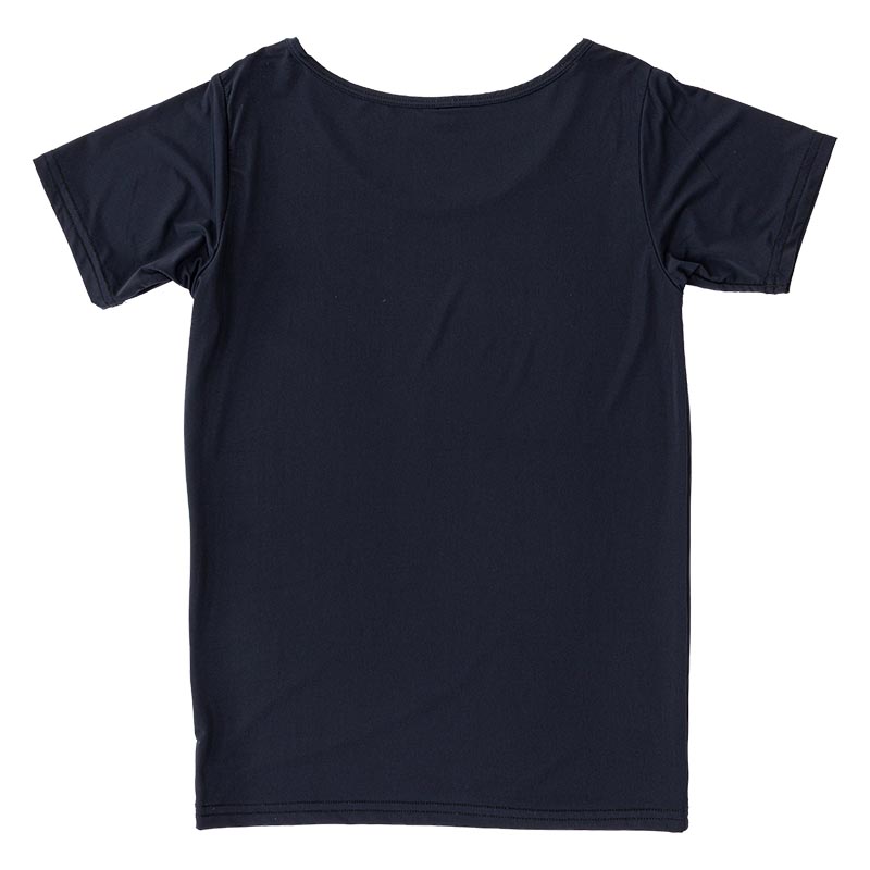 キッズ 冷感 インナー 半袖 丸首 ブラック