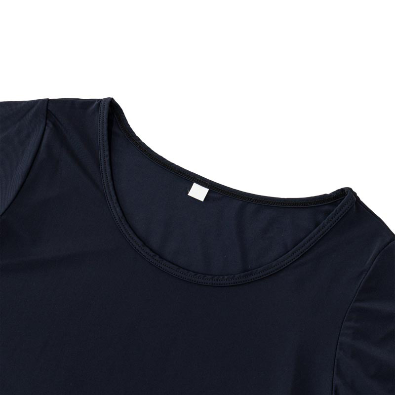 キッズ 冷感 インナー 半袖 丸首 ブラック