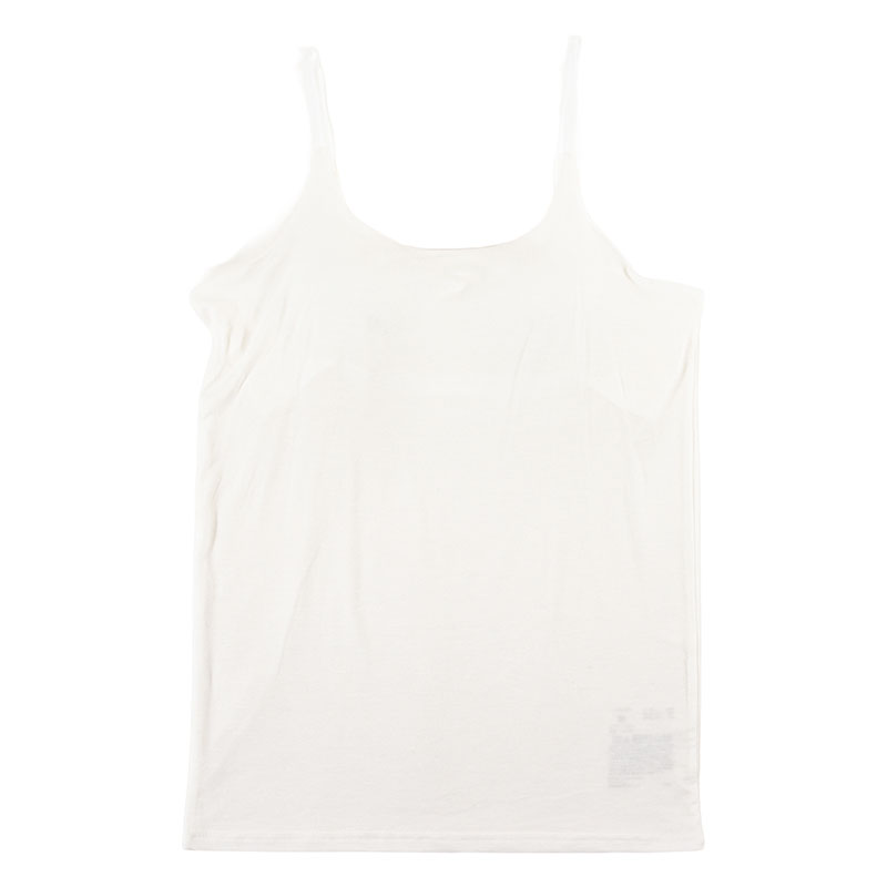 レディース 潤肌 カップ付インナー キャミソール オフホワイト