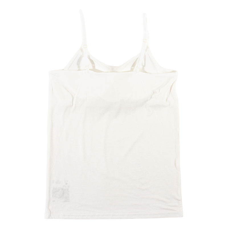 レディース 潤肌 カップ付インナー キャミソール オフホワイト