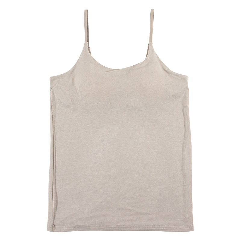 レディース 潤肌 カップ付インナー キャミソール グレージュ