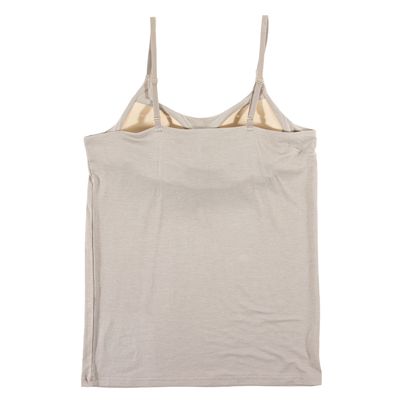 レディース 潤肌 カップ付インナー キャミソール グレージュ