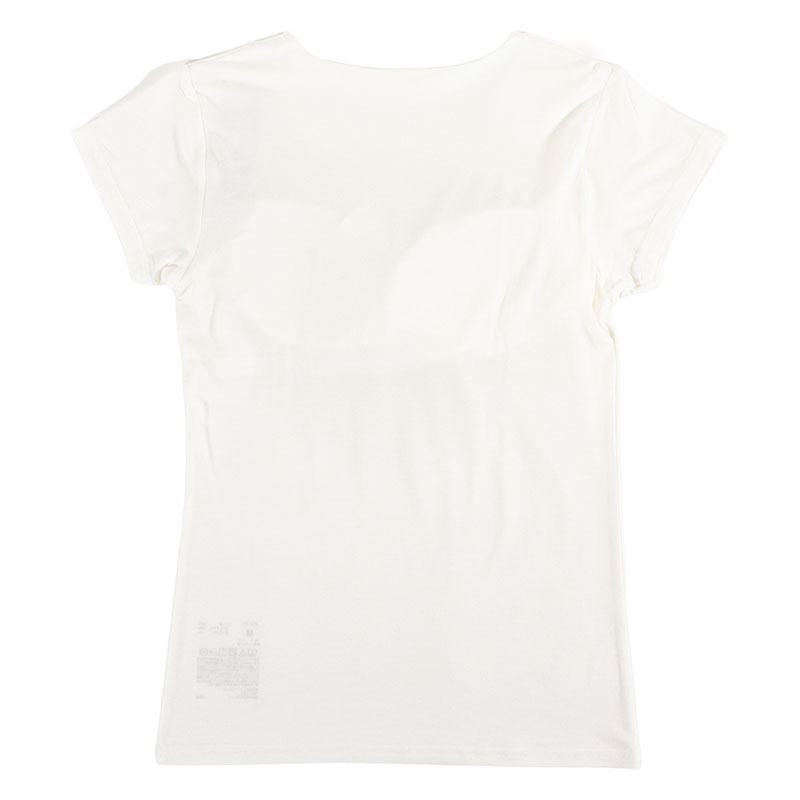 レディース 潤肌 カップ付インナー フレンチ袖 オフホワイト