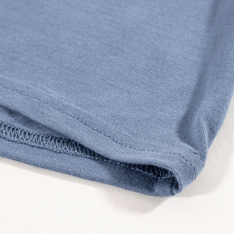 レディース 潤肌 カップ付インナー フレンチ袖 ブルー