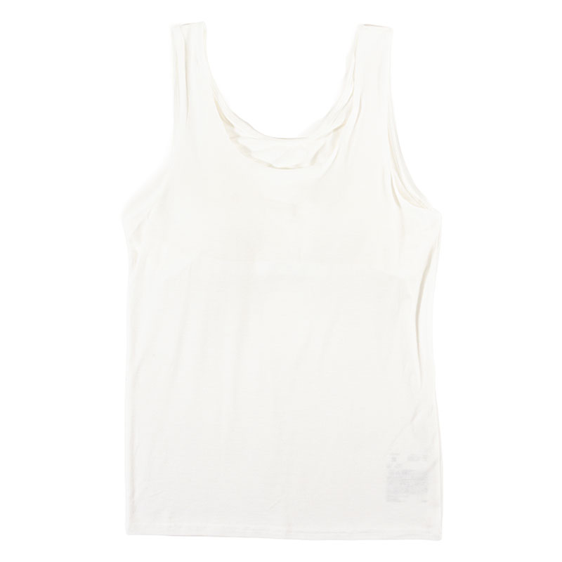 レディース 潤肌 カップ付インナー タンクトップ オフホワイト