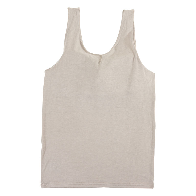 レディース 潤肌 カップ付インナー タンクトップ グレージュ