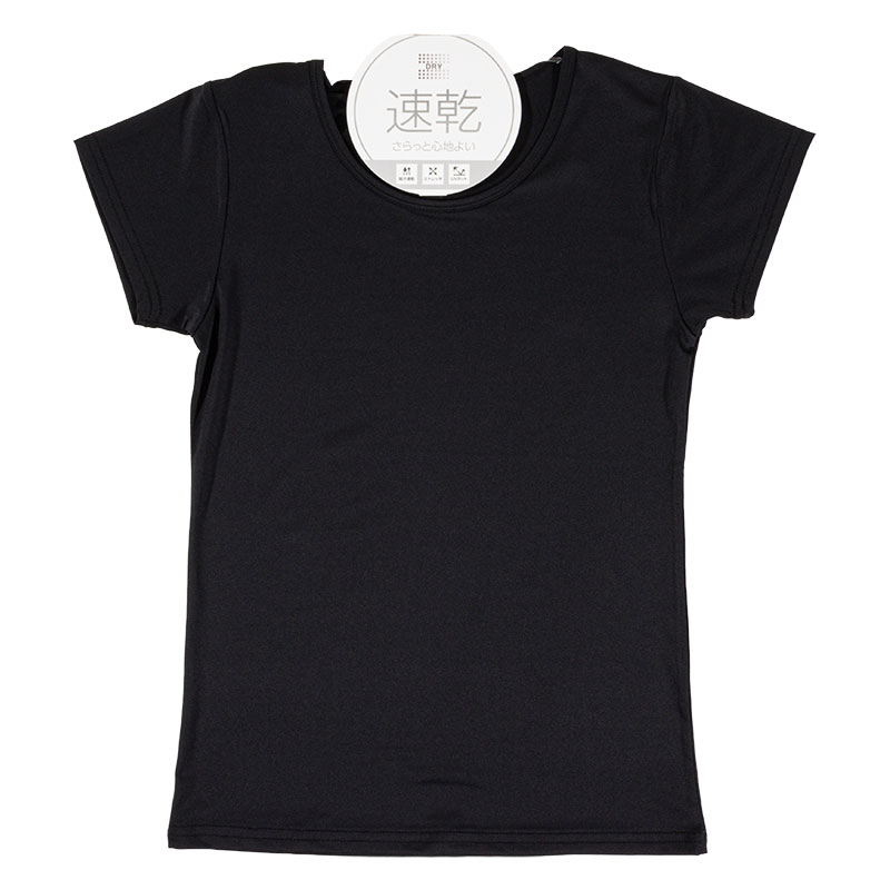 レディース DRYインナー フレンチ袖 ブラック
