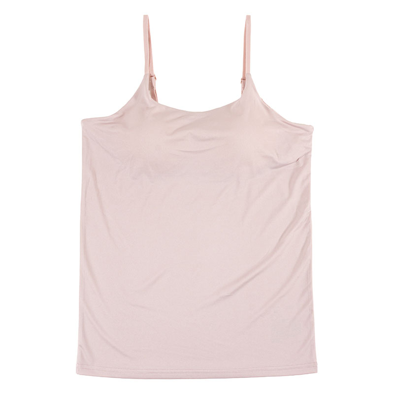 レディース DRYカップ付インナー キャミソール ピンク