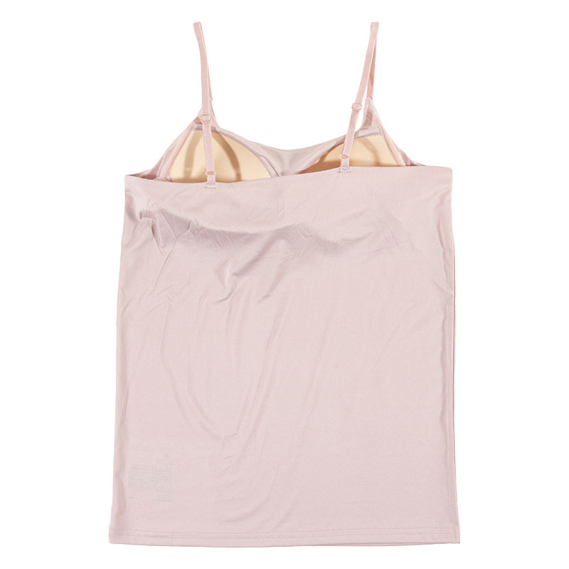 レディース DRYカップ付インナー キャミソール ピンク