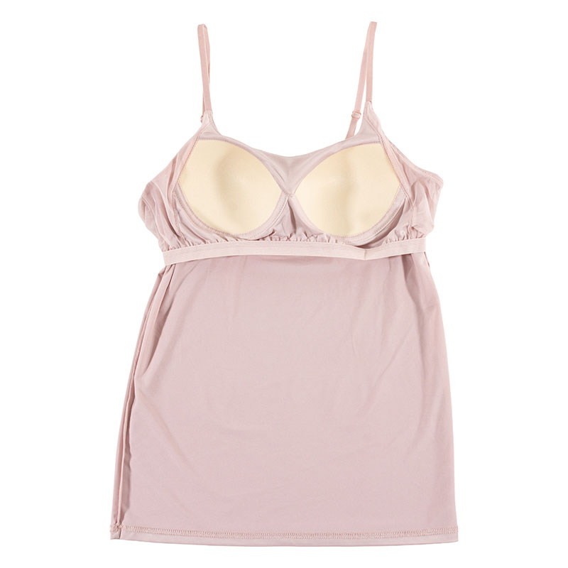 レディース DRYカップ付インナー キャミソール ピンク