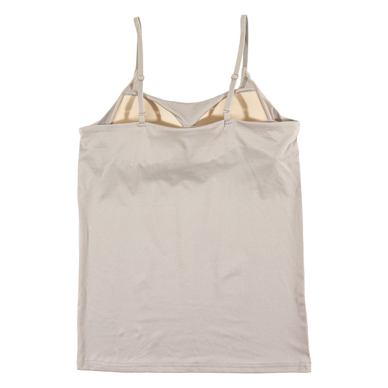 レディース DRYカップ付インナー キャミソール グレージュ