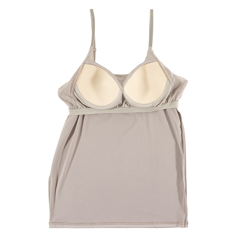 レディース DRYカップ付インナー キャミソール グレージュ