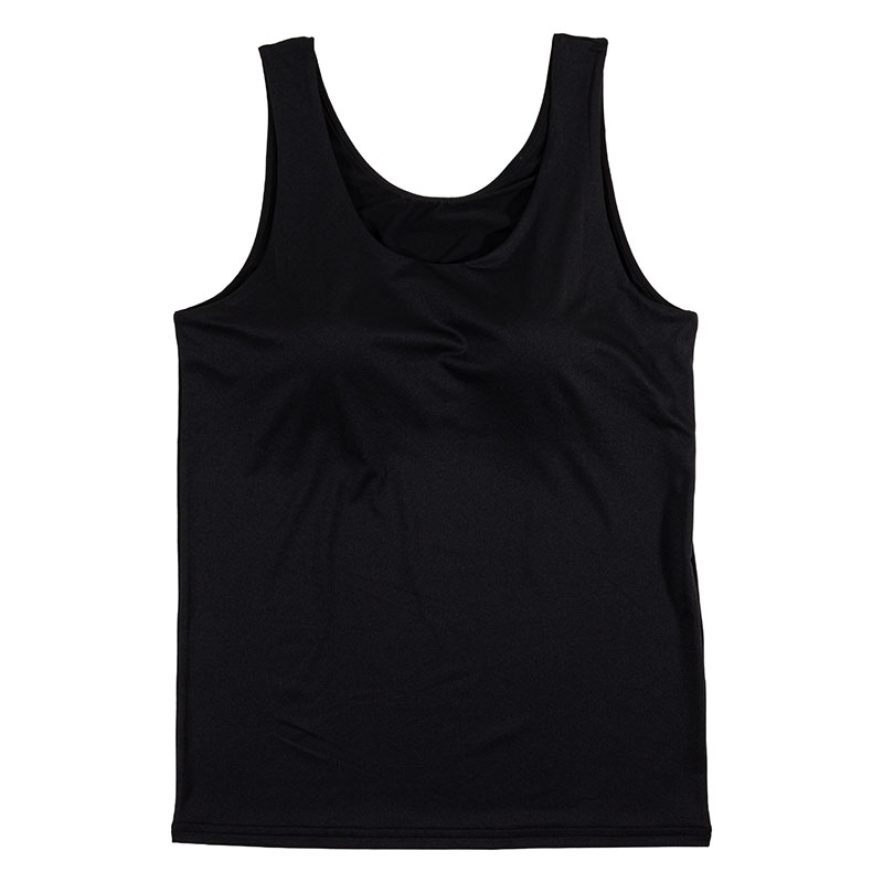 レディース DRYカップ付インナー タンクトップ ブラック