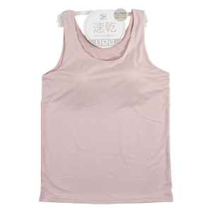 レディース DRYカップ付インナー タンクトップ ピンク