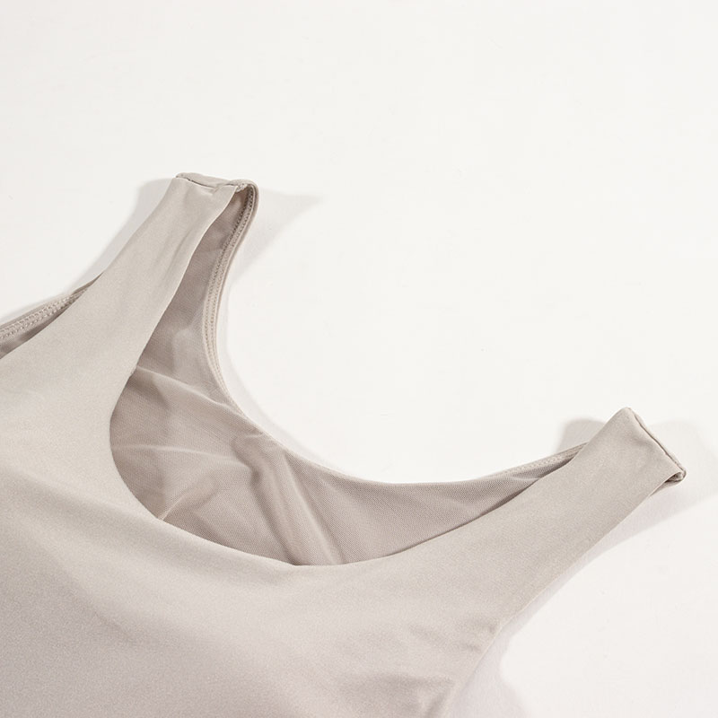 レディース DRYカップ付インナー タンクトップ グレージュ