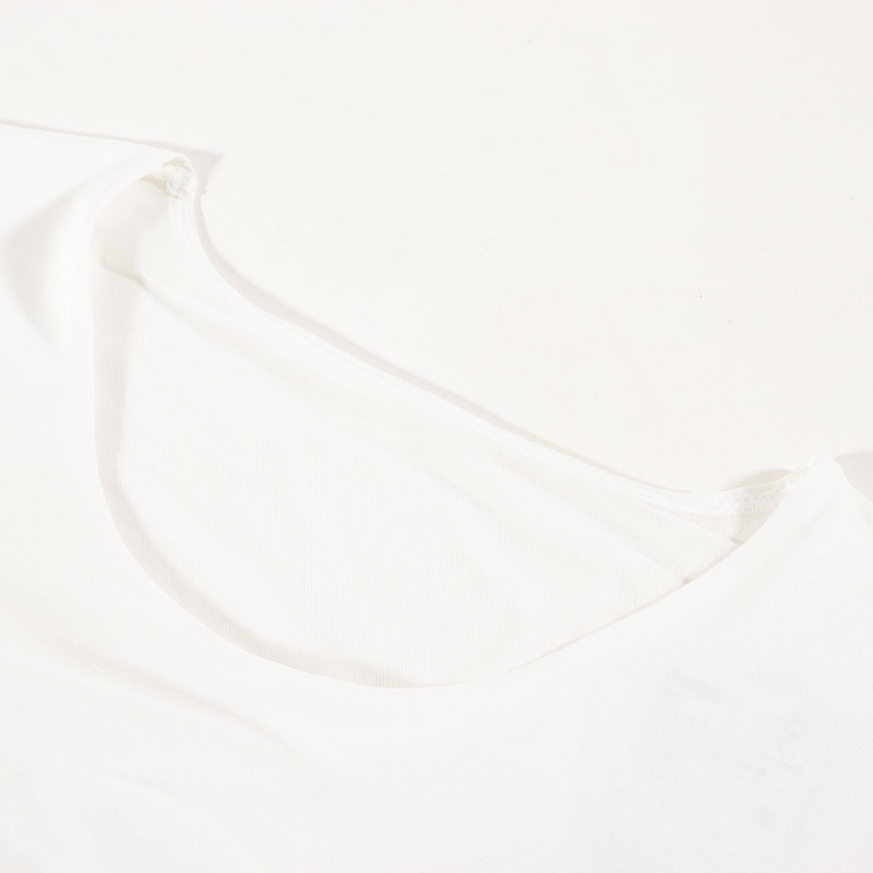 レディース DRYカップ付インナー フレンチ袖 オフホワイト