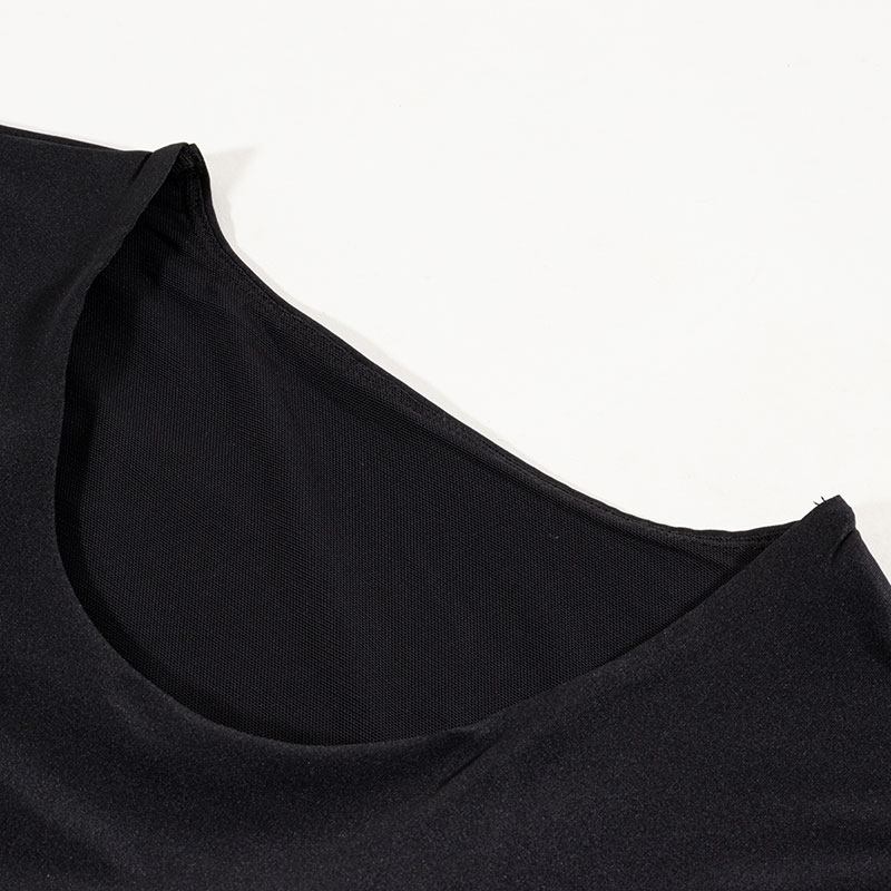 レディース DRYカップ付インナー フレンチ袖 ブラック