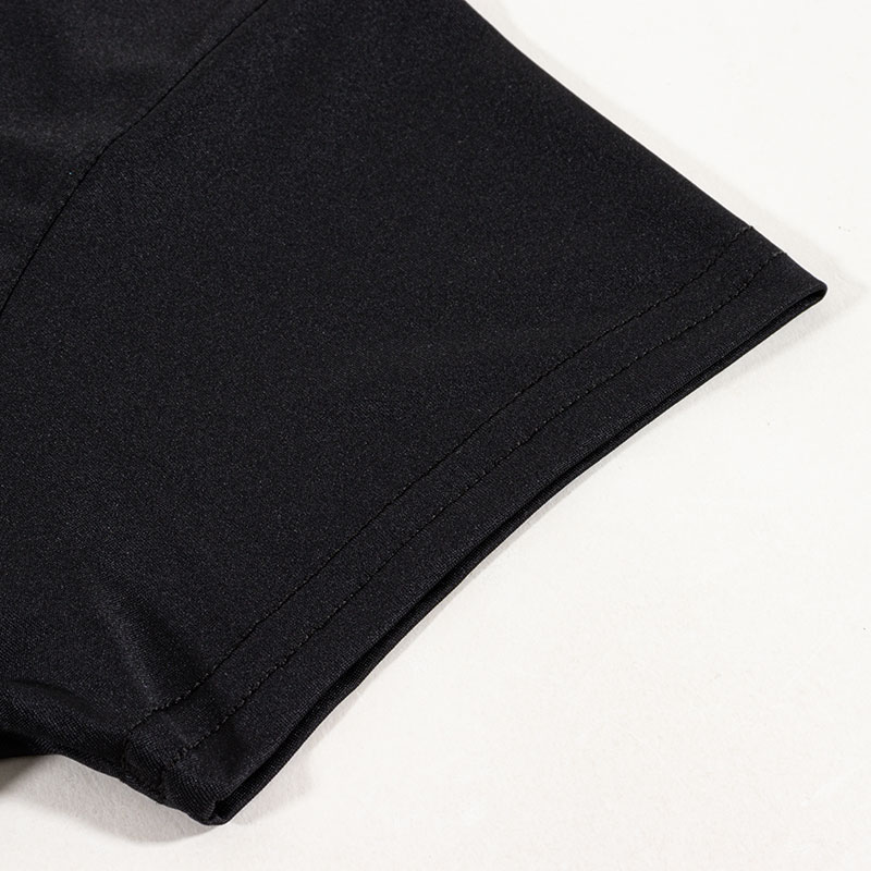 レディース DRYカップ付インナー フレンチ袖 ブラック