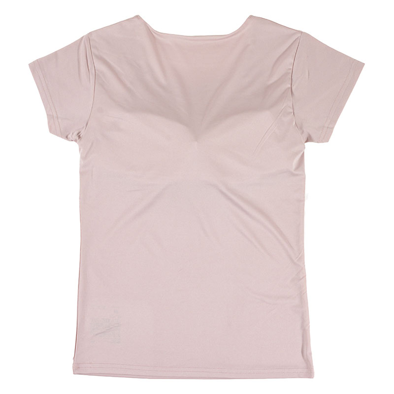 レディース DRYカップ付インナー フレンチ袖 ピンク