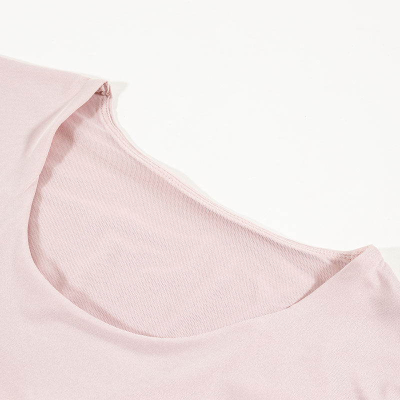 レディース DRYカップ付インナー フレンチ袖 ピンク