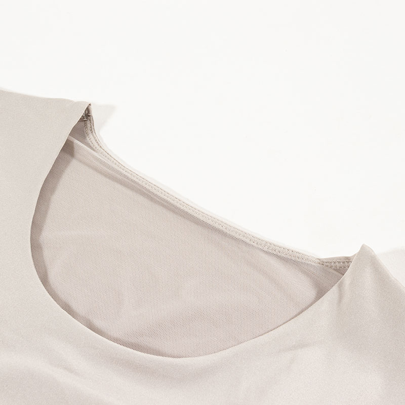 レディース DRYカップ付インナー フレンチ袖 グレージュ