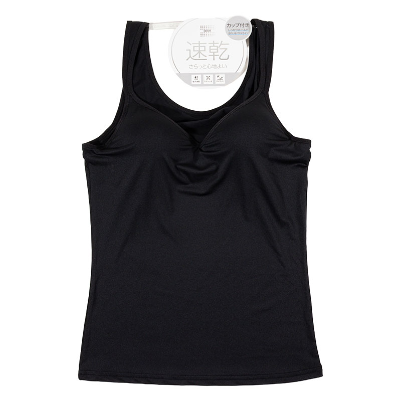レディース モールドカップインナー タンクトップ ブラック