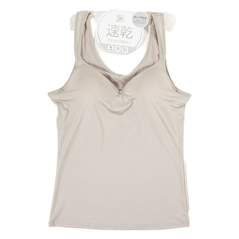 レディース モールドカップインナー タンクトップ グレージュ