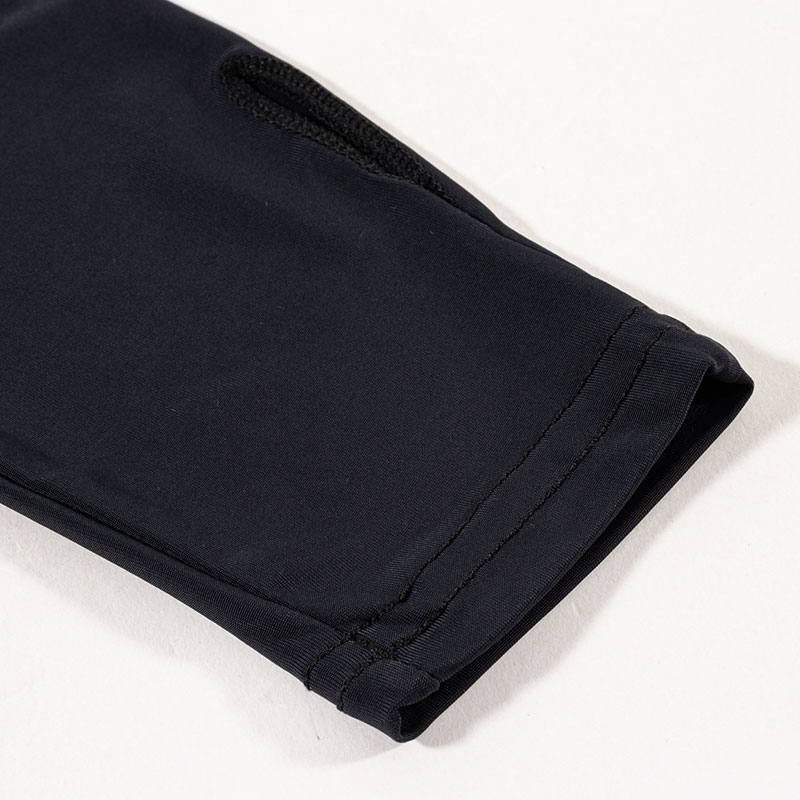 レディース UVカット 冷感 インナー 長袖 クルーネック ブラック