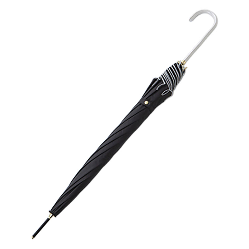 【3月下旬入荷予定】晴雨兼用刺繍長傘55 55cm ライトグレー